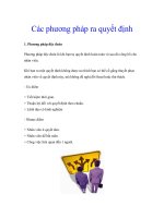 Tài liệu Các phương pháp ra quyết định docx