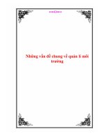 Tài liệu Những vấn đề chung về quản lí môi trường ppt