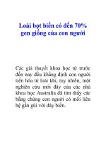 Tài liệu Loài bọt biển có đến 70% gen giống của con người pptx