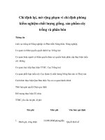 Tài liệu Chỉ định lại, mở rộng phạm vi chỉ định phòng kiểm nghiệm chất lượng giống, sản phẩm cây trồng và phân bón pptx