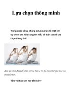 Tài liệu Lựa chọn thông minh pptx