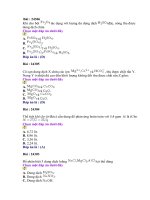 Tài liệu Bộ đề trắc nghiệm hóa học tham khảo đề 112 pptx