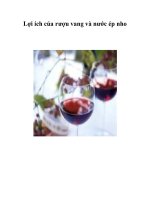 Tài liệu Lợi ích của rượu vang và nước ép nho pdf