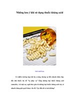 Tài liệu Những lưu ý khi sử dụng thuốc kháng acid docx
