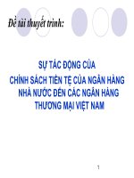Tài liệu SỰ TÁC ĐỘNG CỦA CHÍNH SÁCH TIỀN TỆ CỦA NGÂN HÀNG NHÀ NƯỚC ĐẾN CÁC NGÂN HÀNG THƯƠNG MẠI VIỆT NAM pptx