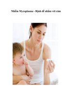 Tài liệu Nhiễm Mycoplasma - Bệnh dễ nhầm với cúm ppt