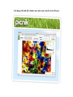 Tài liệu Sử dụng Picnik để chỉnh sửa ảnh trực tuyến trên Picasa doc