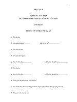 Tài liệu 1 PHỤ LỤC 4a NỘI DUNG VĂN KIỆN DỰ ÁN HỖ TRỢ KỸ THUẬT SỬ DỤNG VỐN pdf