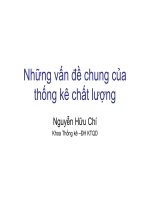 Tài liệu Những vấn đề chung của thống kê chất lượng doc