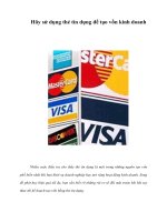 Tài liệu Hãy sử dụng thẻ tín dụng để tạo vốn kinh doanh doc