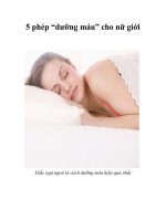 Tài liệu 5 phép “dưỡng máu” cho nữ giới ppt