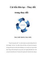 Tài liệu Cải tiến liên tục - Thay đổi trong thay đổi docx