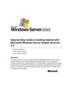 Tài liệu Step-by-Step Guide to Getting Started with Microsoft Windows Server Update Services 3.0 pptx