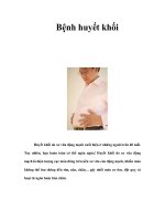 Tài liệu Bệnh huyết khối docx