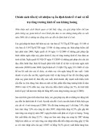 Tài liệu Chính sách tiền tệ với nhiệm vụ ổn định kinh tế vĩ mô và hỗ trợ tăng trưởng kinh tế sau khủng hoảng docx