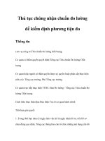 Tài liệu Thủ tục chứng nhận chuẩn đo lường để kiểm định phương tiện đo pptx