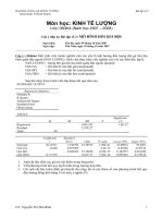 Tài liệu Bài tập số 2: Mô hình hồi qui bội - Lớp 06QK4 ppt