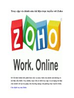 Tài liệu Truy cập và chỉnh sửa tài liệu trực tuyến với Zoho pdf