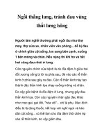 Tài liệu Ngồi thẳng lưng, tránh đau vùng thắt lưng hông doc