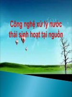 Đề tài công nghệ xử lý nước thải sinh hoạt tại nguồn 