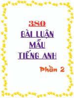 Tài liệu 380 bài luận mẫu tiếng anh - Phần 2 ppt
