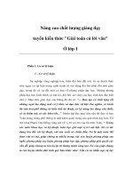 Tài liệu Nâng cao chất lượng giảng dạy tuyến kiến thức 