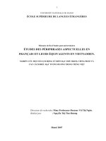 NGHIÊN cứu một số cụm ĐỘNG từ DIỄN đạt THỂ TRONG TIẾNG PHÁP
