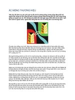 Tài liệu ÁC MỘNG THƯƠNG HIỆU ppt