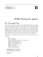 Tài liệu B HTML Markup For Applets pptx
