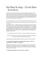 Sức khỏe là vàng 