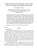 Khai thác ruộng bậc thang khu vực mù cang chải và vùng phụ cận cho phát triển du lịch 