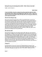 Tài liệu Những bổ sung cho Exchange Server 2007 - Phần 2: Bảo vệ mặc định ppt