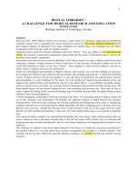 Tài liệu DIGITAL LIBRARIES – A CHALLENGE FOR MEDICAL RESEARCH AND EDUCATION ppt