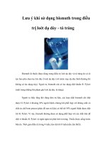 Tài liệu Lưu ý khi sử dụng bismuth trong điều trị loét dạ dày - tá tràng pptx