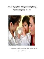 Tài liệu Chọn thực phẩm thông minh để phòng bệnh đường ruột cho trẻ docx