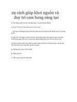 29 cách giúp khơi nguồn và duy trì cảm hứng sáng tạo 