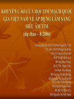 Tài liệu KHUYẾN CÁO CỦA HỘI TIM MẠCH QUỐC GIA VIỆT NAM VỀ ÁP DỤNG LÂM SÀNG SIÊU ÂM TIM pdf