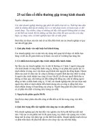 Tài liệu 25 sai lầm cổ điển thường gặp trong kinh doanh ppt