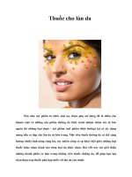 Tài liệu Thuốc cho làn da ppt