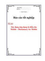 Luận văn xây dựng ứng dụng từ điển cho mobile – dictionnary for mobile
