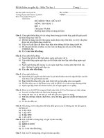 Tài liệu Đề thi kiểm tra giữa kỳ - Môn Tin học 1 (Đề 3) doc