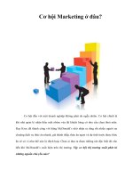 Tài liệu Cơ hội Marketing ở đâu? docx