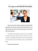 Tài liệu Ai có nguy cơ mắc bệnh đái tháo đường? docx