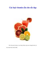 Tài liệu Các loại vitamin cần cho sắc đẹp docx