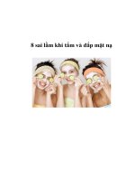 Tài liệu 8 sai lầm khi tắm và đắp mặt nạ pptx