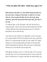 Tài liệu Viêm tai giữa tiết dịch - bệnh hay gặp ở trẻ pdf