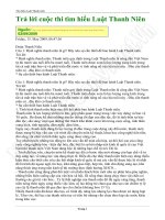 Tài liệu Bài dự thi tìm hiểu luật thanh niên ppt