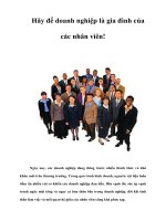 Tài liệu Hãy để doanh nghiệp là gia đình của các nhân viên! doc