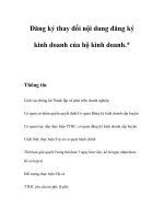 Tài liệu Đăng ký thay đổi nội dung đăng ký kinh doanh của hộ kinh doanh.* ppt