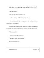 Tài liệu Tập đọc, CA DAO VỀ LAO ĐỘNG SẢN XUẤT ppt